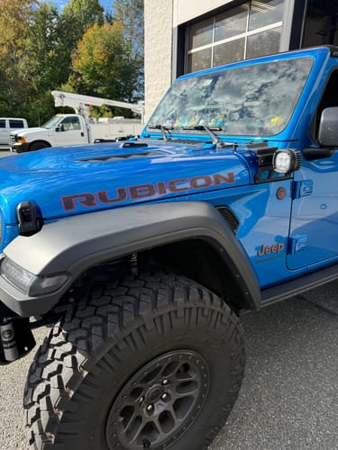 Customer photo review of Rubicon Hood Lettering - Topography with Colored Outline (Set of 2)
