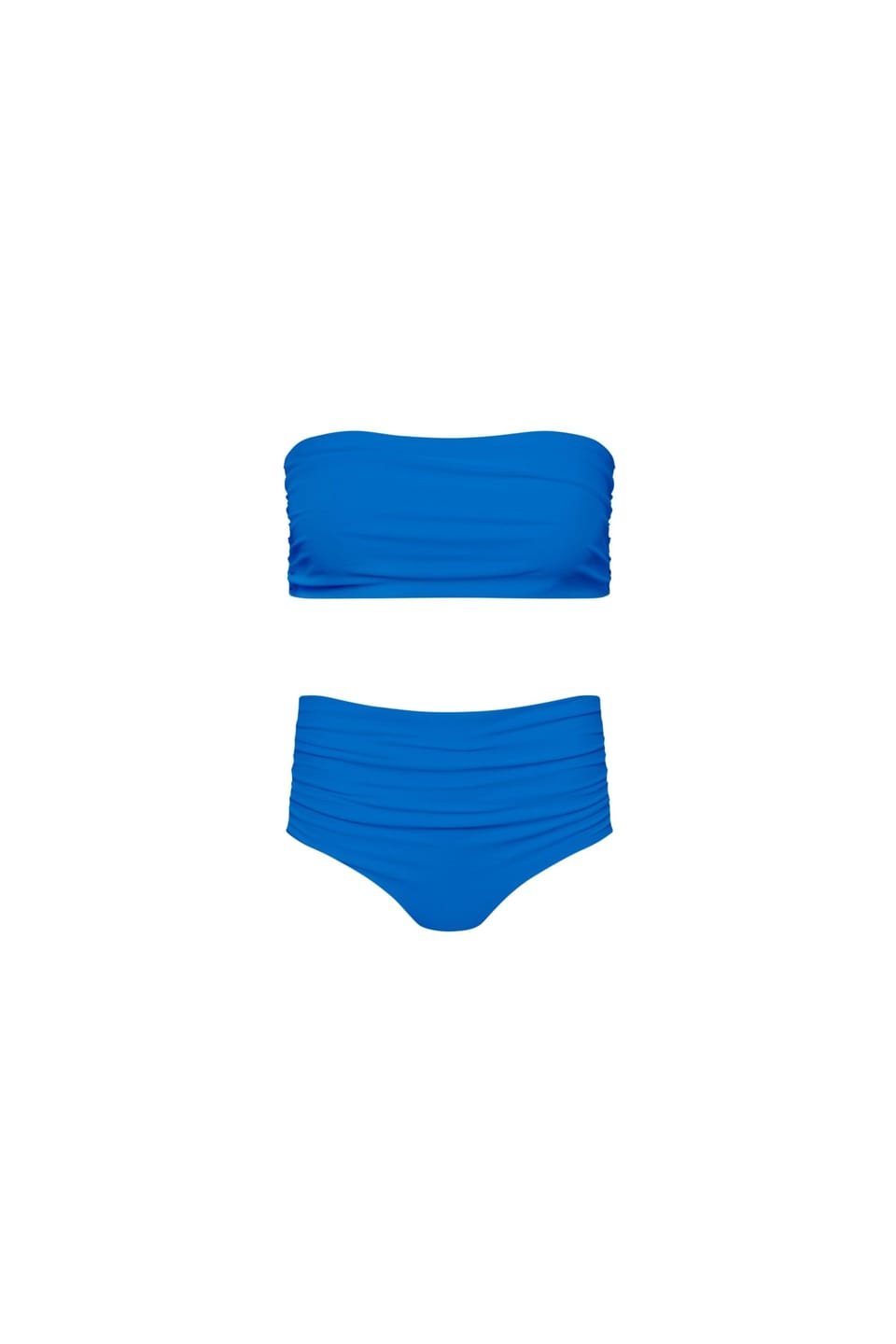 Customer photo review of Capri Ruched Full Coverage Bikini Set Blue