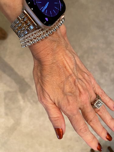 Customer photo review of BEADED BRACELET - STERLING SILVER