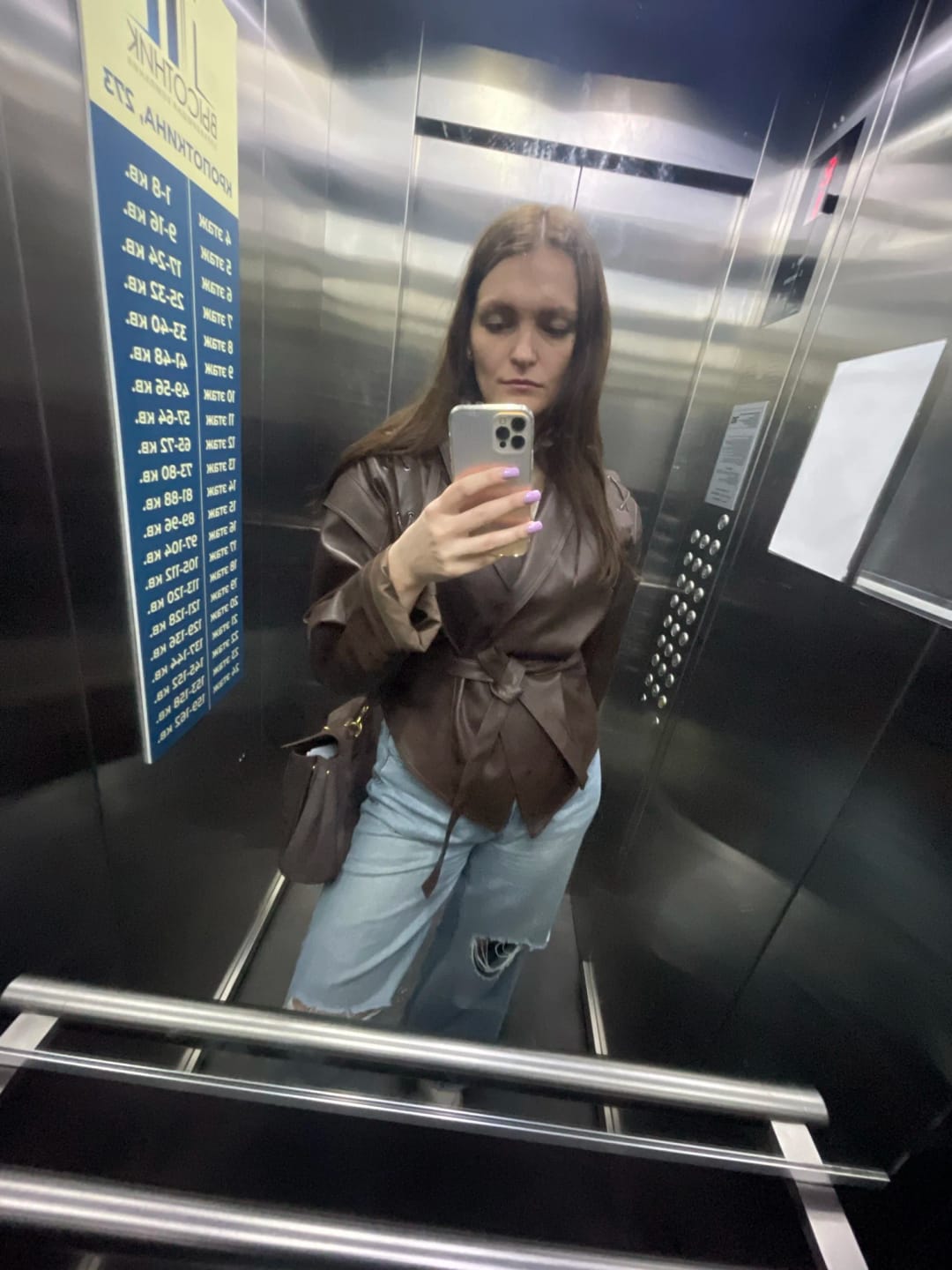 Customer photo review of Zyra Biker Leather Jacket