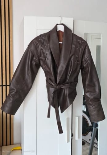 Customer photo review of Zyra Biker Leather Jacket