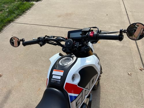 Customer photo review of Honda Grom 125 2014-2025+ Machined Low Pro Bar End Mount & Mirror Kits