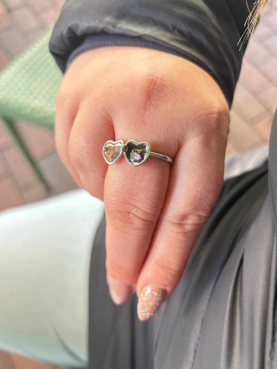Customer photo review of Heart Locket Ring