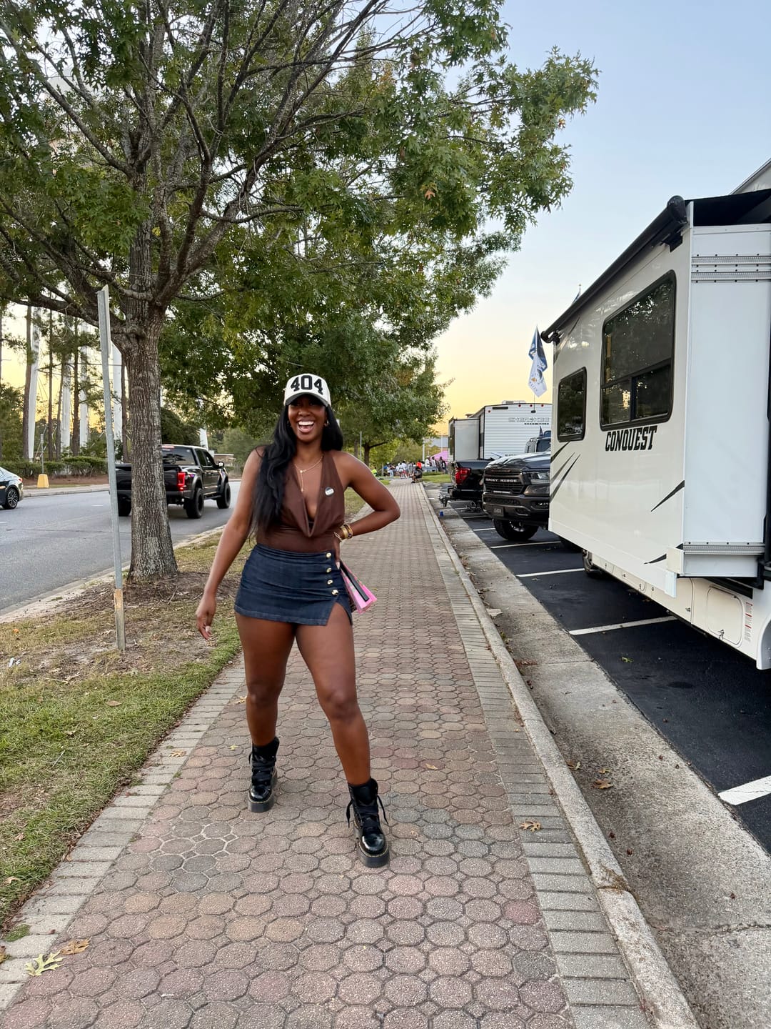 Customer photo review of 404 Cream/BLK Trucker Hat