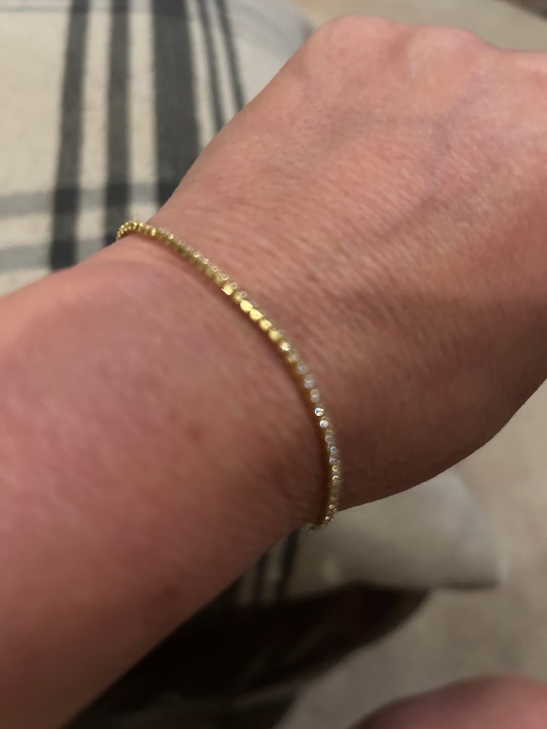 Customer photo review of Micro Tennis Bracelet - Gold