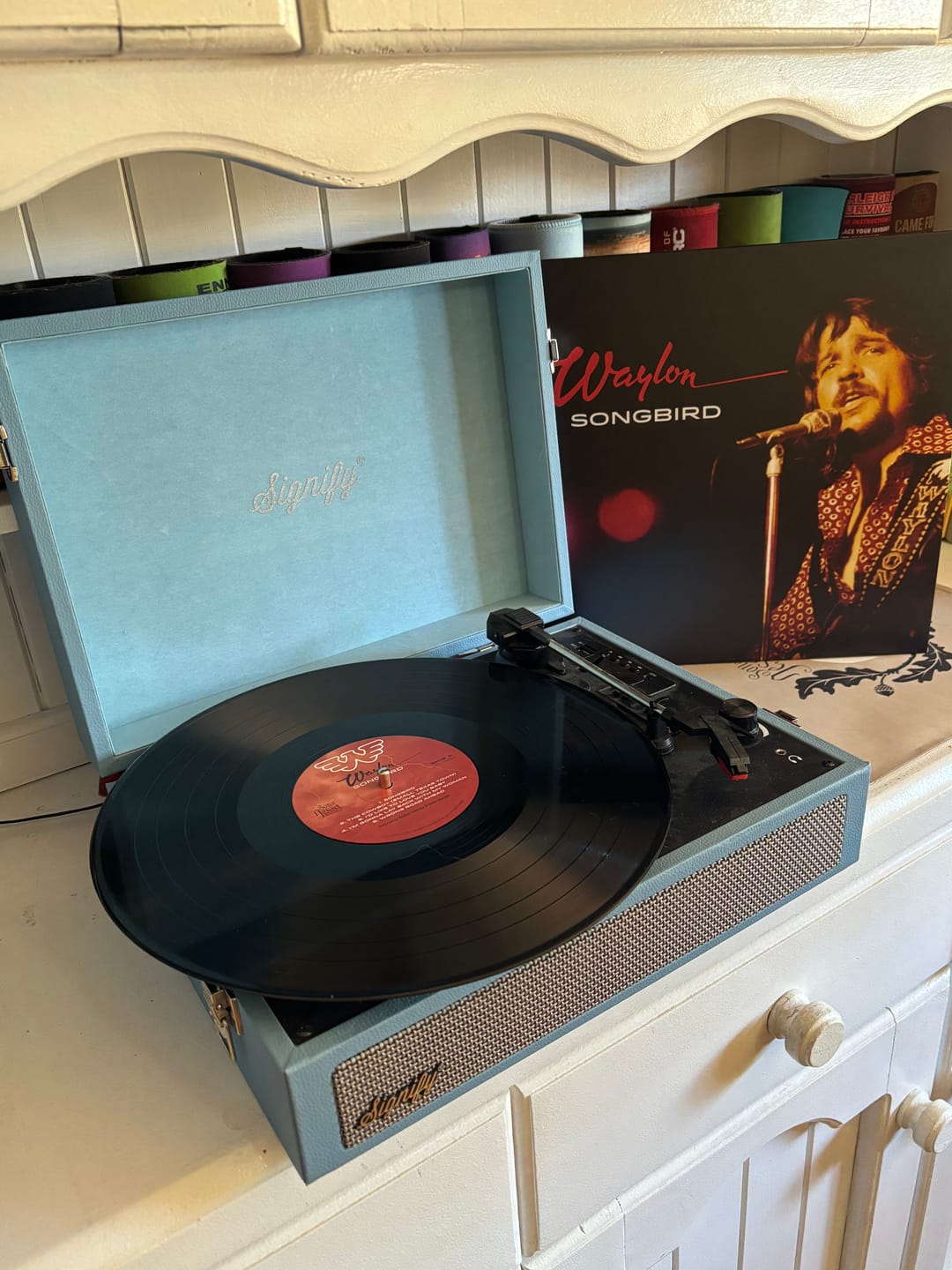 Customer photo review of Waylon Jennings "Songbird" Black Vinyl LP Pre-Order