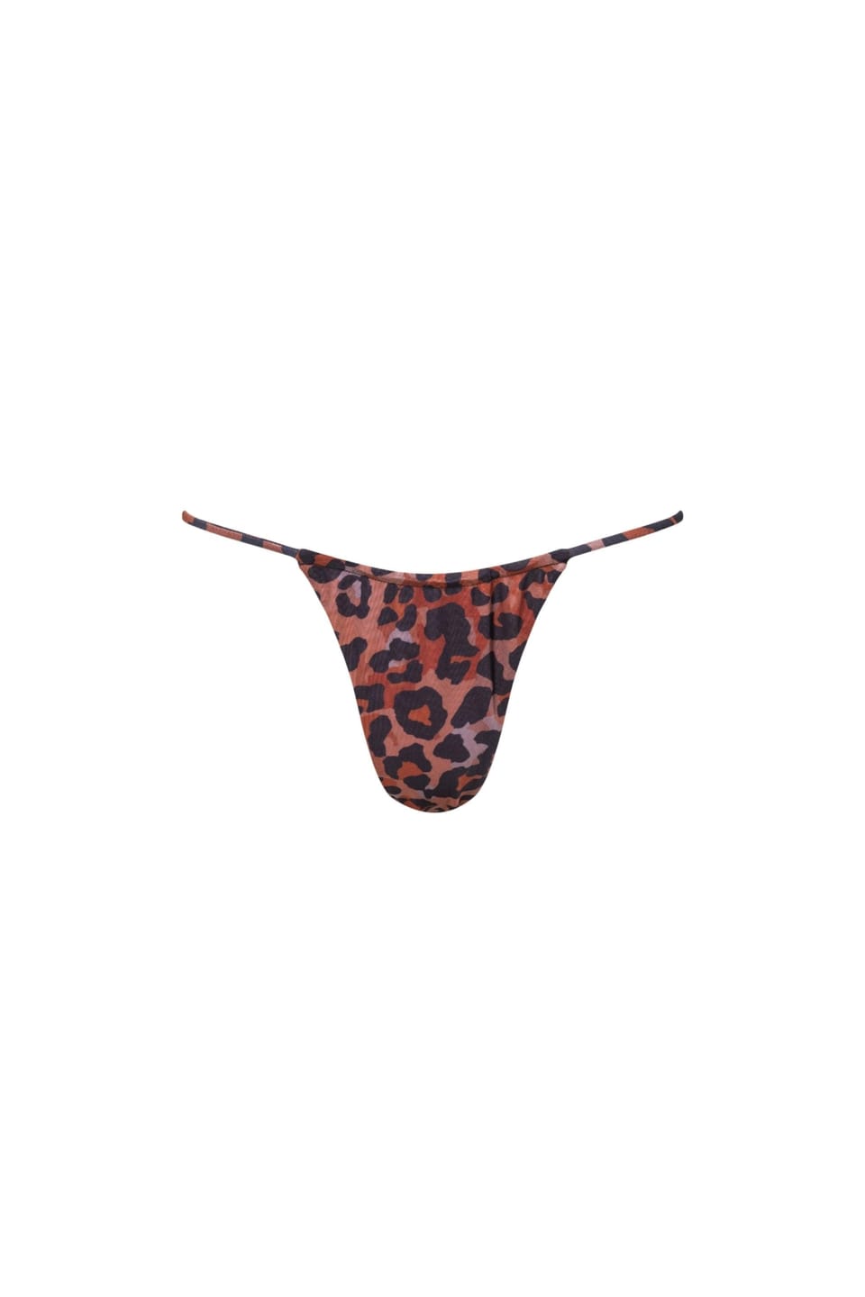 Customer photo review of Capri Ruched String Bikini Bottom Leopard