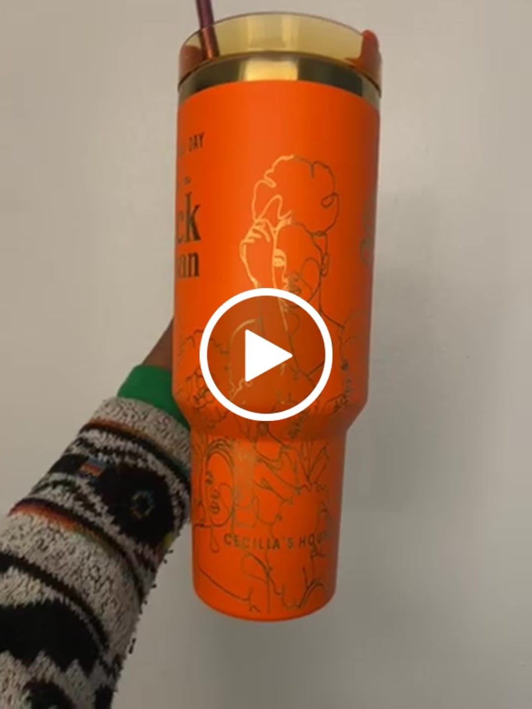 Customer video review of “Orange Oasis” 40oz Insulated Tumbler – "It’s a Beautiful Day to be a Black Woman"