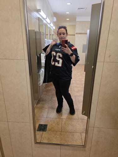 Customer photo review of Custom1 New England Patriots Navy Game Jersey1