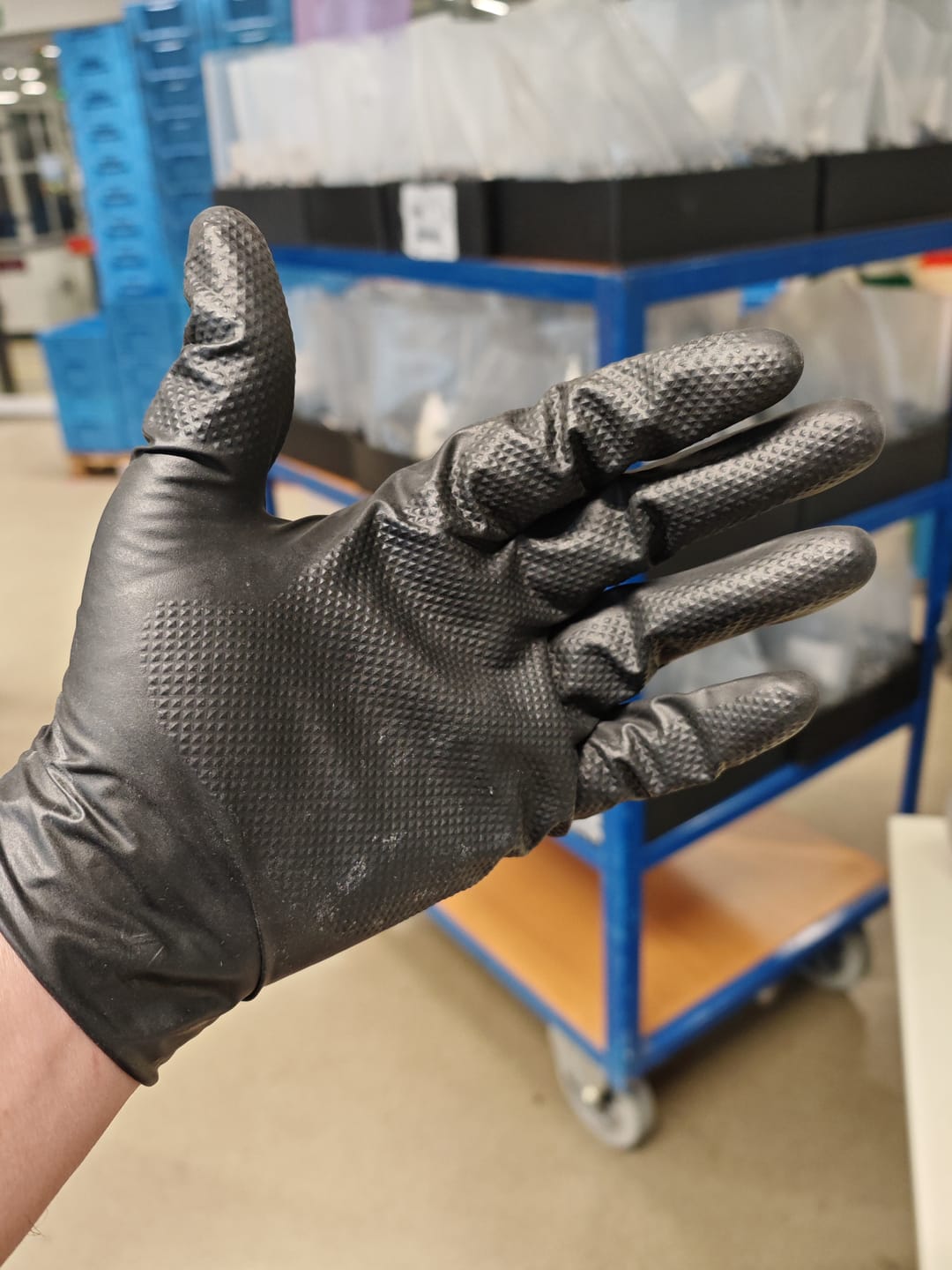 Customer photo review of Sahara Nitril Wiederverwendbarer Handschuhe