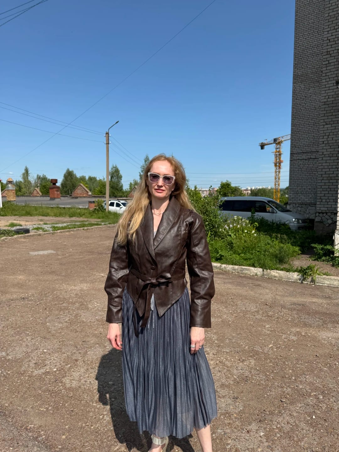 Customer photo review of Zyra Biker Leather Jacket
