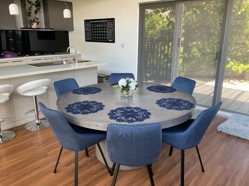 Customer photo review of Porter Corduroy Dining Chair in Blue