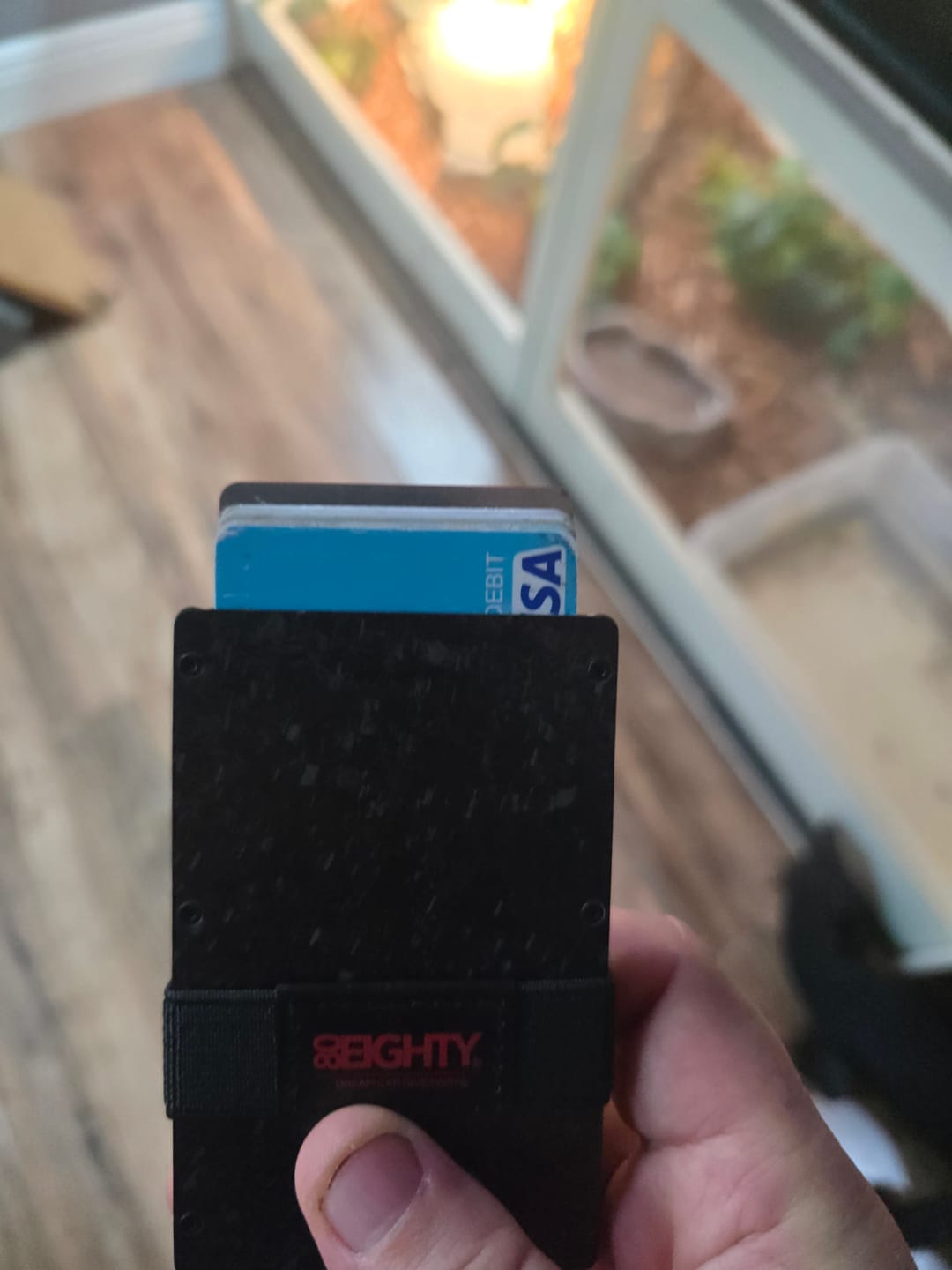 Customer photo review of 80Eighty® Minimalist Forged Carbon Wallet