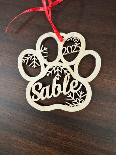 Customer photo review of Personalized Pet Christmas Ornament