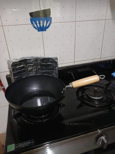 Customer photo review of Alten - Signature Non-Stick Iron Pan Versatile Mini Frying Pan, Saucepan, and Wok