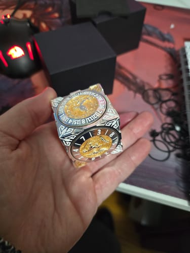 Customer photo review of Masters Dice Relic #000 – Class Legacy Spinner | 7 -in-1 Dual-Spinner Metal Dice