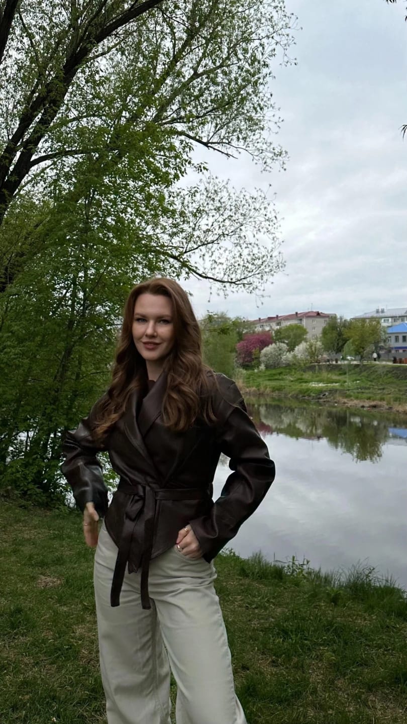 Customer photo review of Zyra Biker Leather Jacket