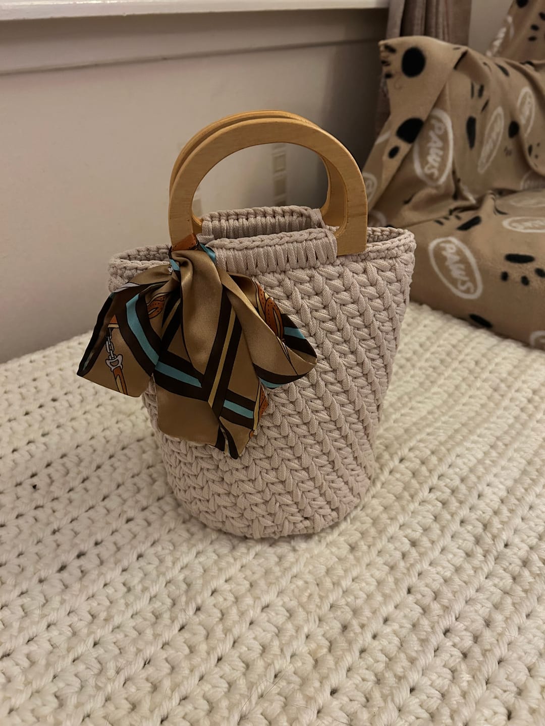 Customer photo review of CrochetPark™  Elegant granny Crochet Bag DIY Kit