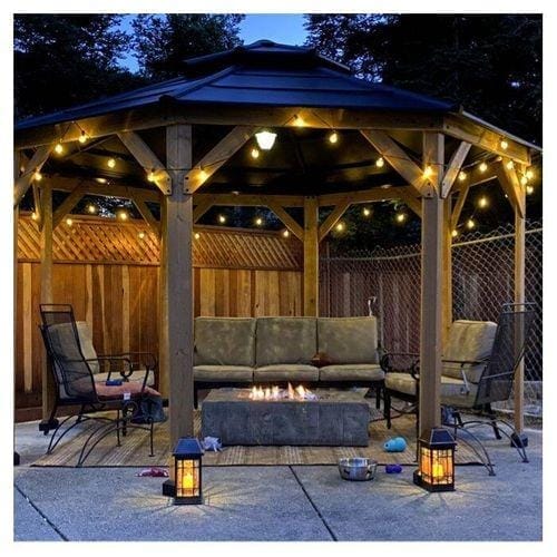 Customer photo review of Zedernholz Gazebo EGGI - 396cm x 396cm
