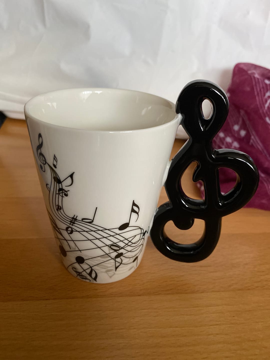 Customer photo review of Originelle Tasse – Violinschlüssel