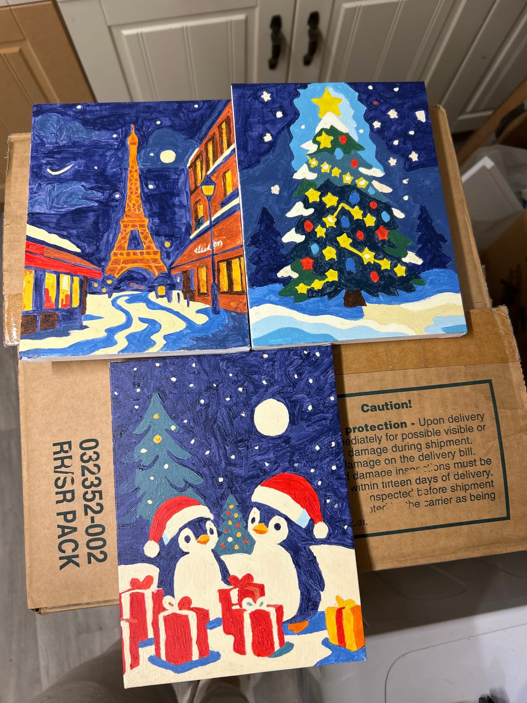 Customer photo review of 6 Mini Paintings - Christmas Eve Set
