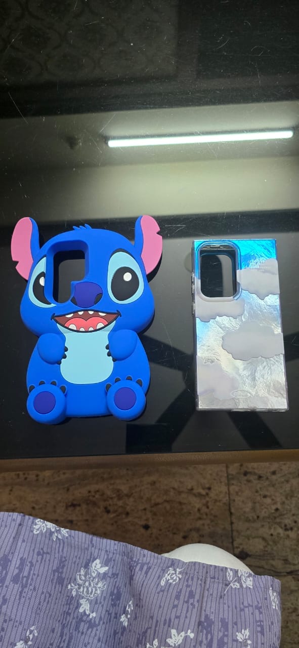 Customer photo review of Samsung Blue Silver Shaded Cloud Laser Case