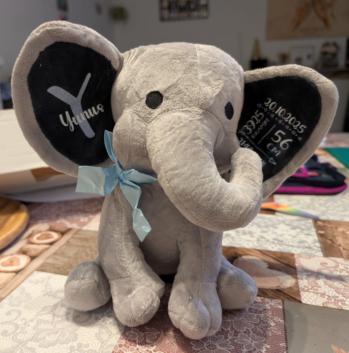 Customer photo review of Zur Geburt - Baby-Stofftier