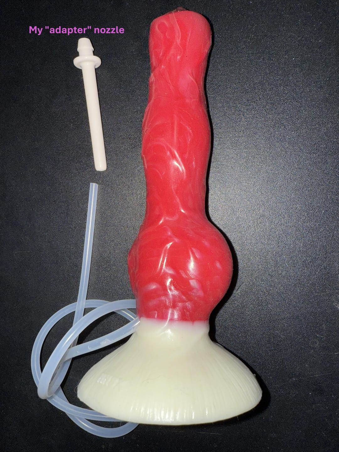 Customer photo review of Agnira 8 Inch Squirting Dog Dildo with Knot