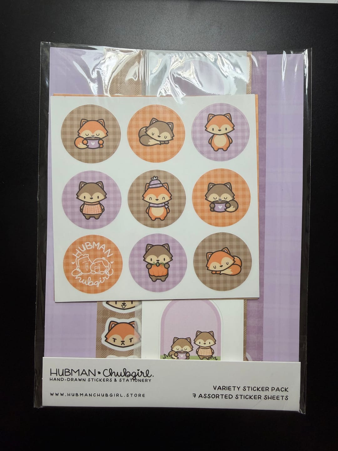 Customer photo review of Autumn Foxes Variety Sticker Pack