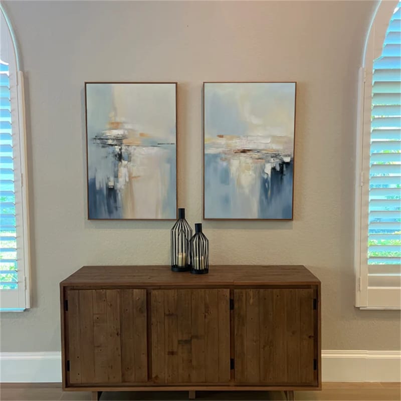 Customer photo review of Abstract Painting Canvas Set of 2 #AP070