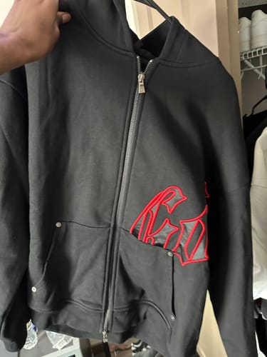 Customer photo review of Godspeed OG Logo Sweatsuit V2 Black/Red