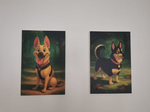 Customer photo review of Haustier Cartoon - Individuelle Leinwand