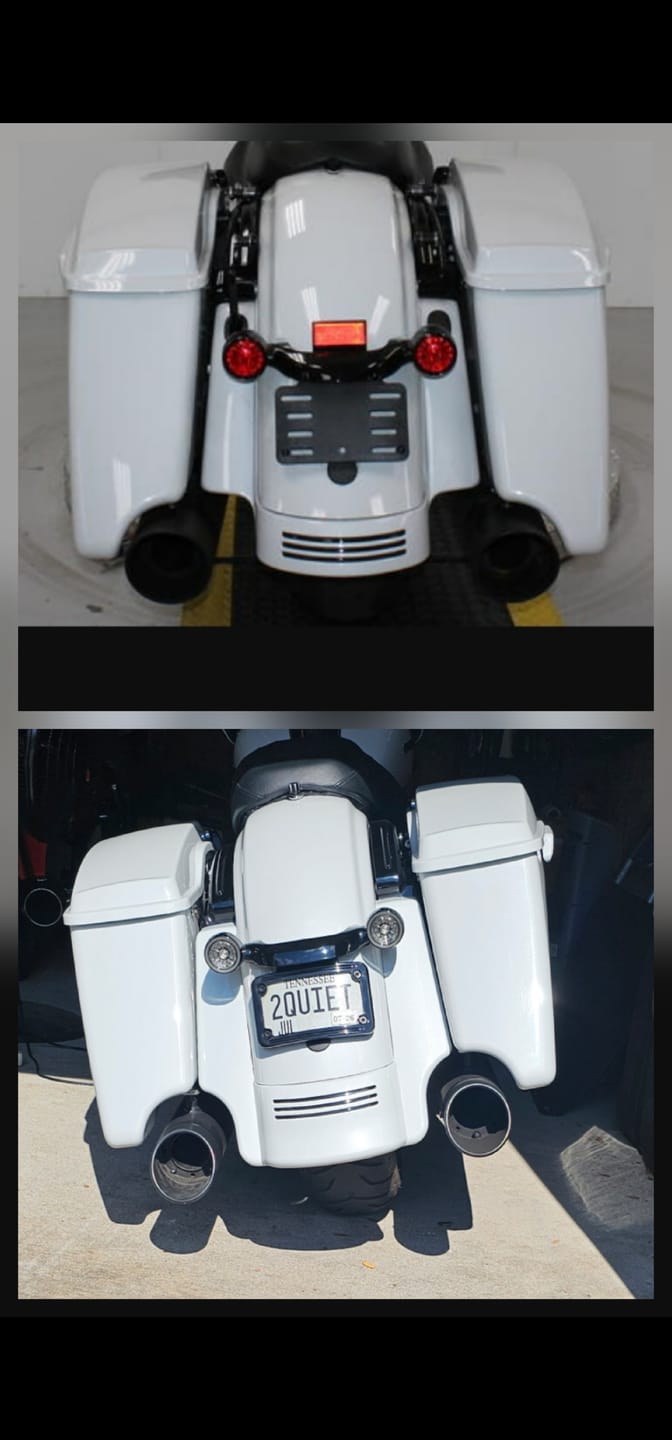 Customer photo review of Stretched Rear Fender Extension For 2014-2023 Harley Davidson Touring
