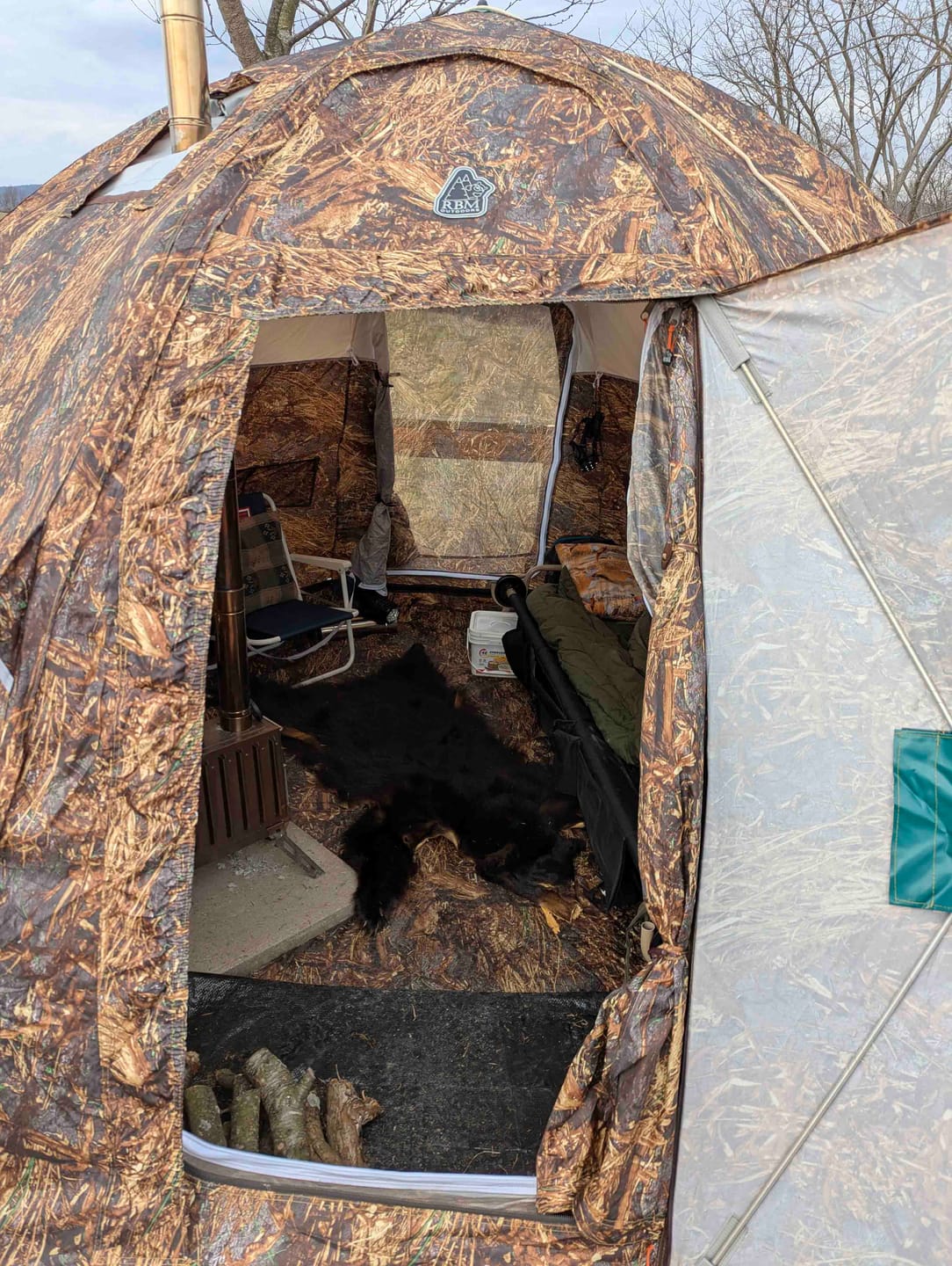 Customer photo review of RBM UP-2 - All-Seasons Double Layer Hot Tent for 2-4 person