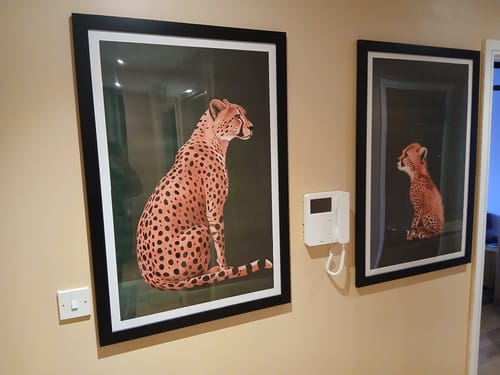 Customer photo review of Pink Cheetah Cub Print