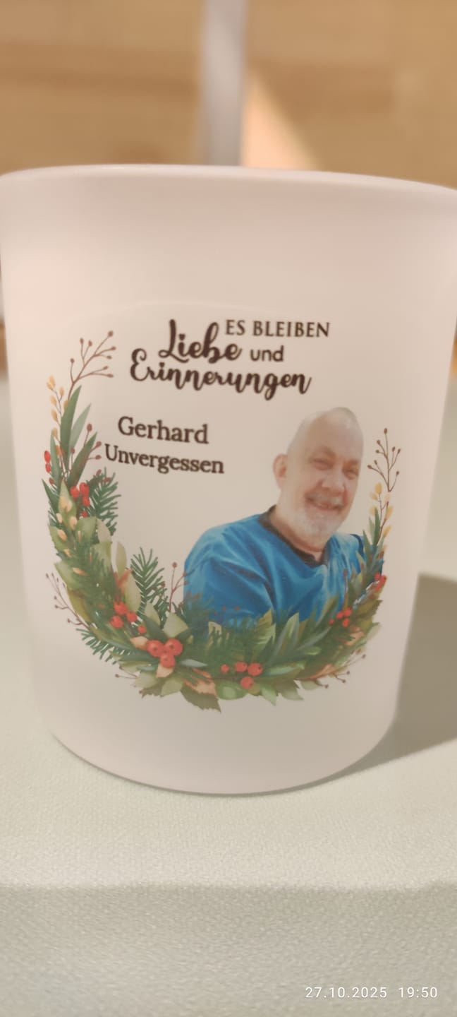 Customer photo review of Bei euch - Personalisiertes Teelicht