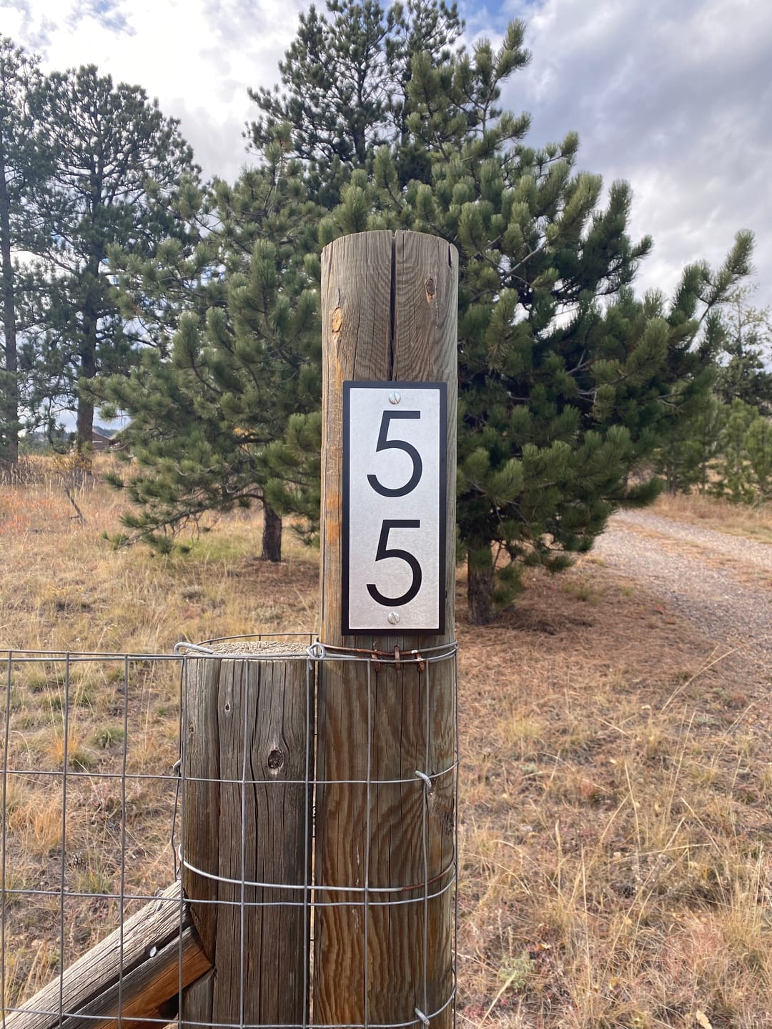 Customer photo review of Vertical Metal House Number Sign – Custom Steel, Aluminum, or Galvanized Address Plaque