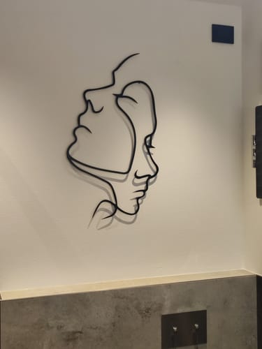 Customer photo review of Décoration Murale en Métal - Deux Visages