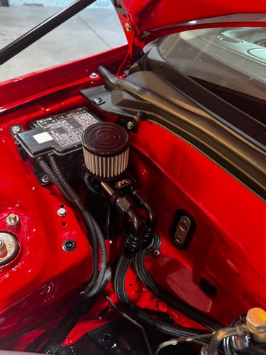 Customer photo review of Motion Raceworks Catch Can Kit for MRW Billet Valve Covers