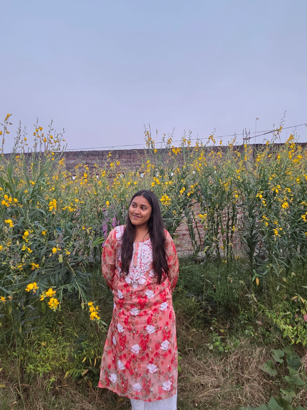 Customer photo review of White Chikankari Modal Palazzo