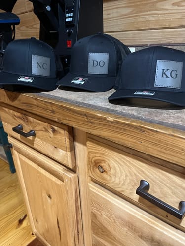 Customer photo review of Thick Leatherette Sheet - Vintage Gray / Black (12"x24")