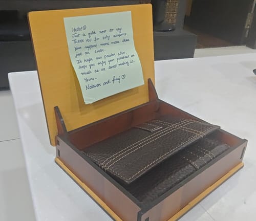 Customer photo review of Bacca Bucci Trifold Leather Wallet for Teens & Gen Z