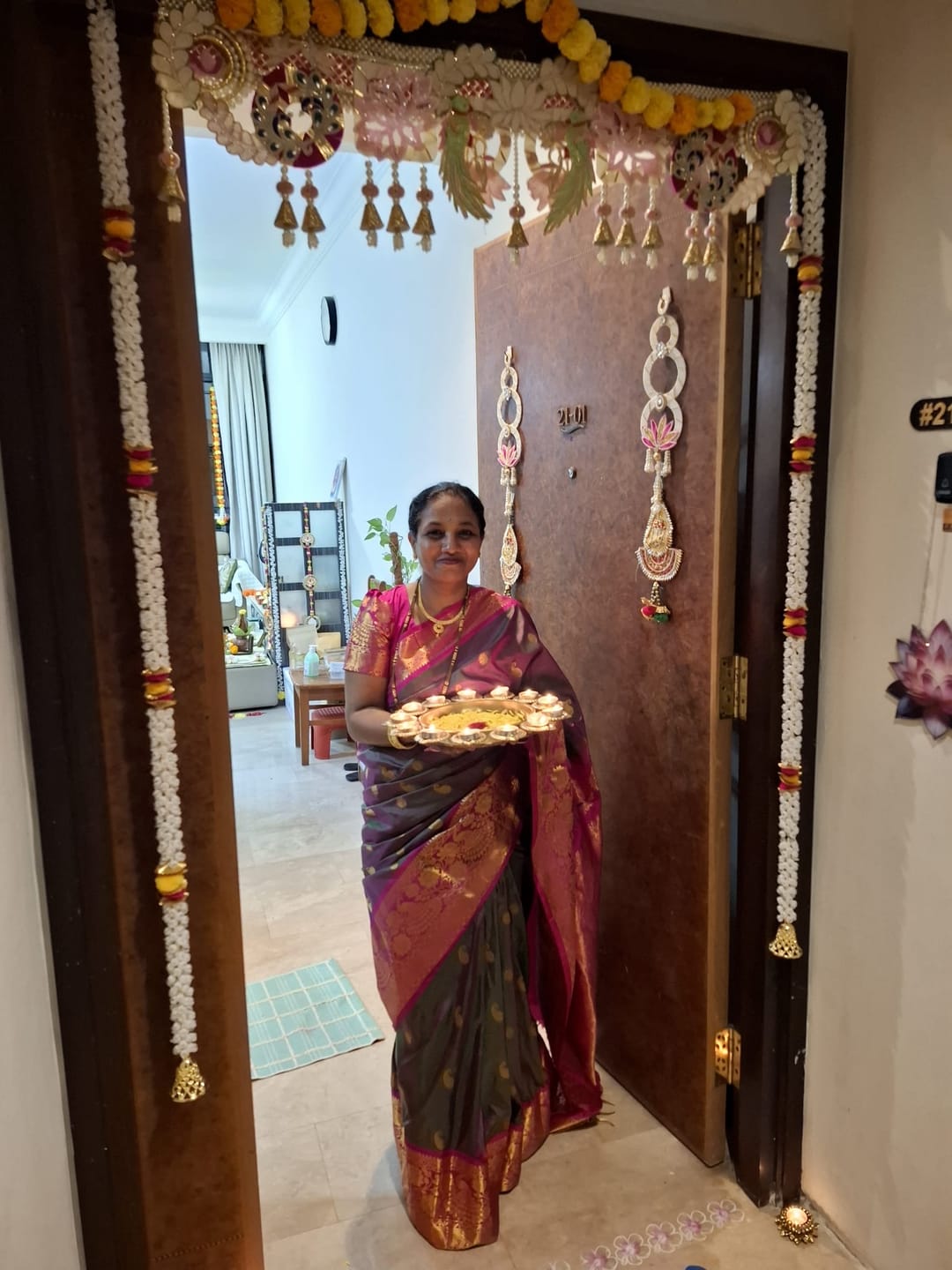 Customer photo review of Saree Fall & Beading