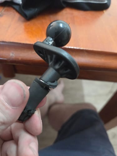 Customer photo review of RAM® X-Grip® Large Phone Mount with Motorcycle Fork Stem Base (RAM-B-176-A-UN10U)