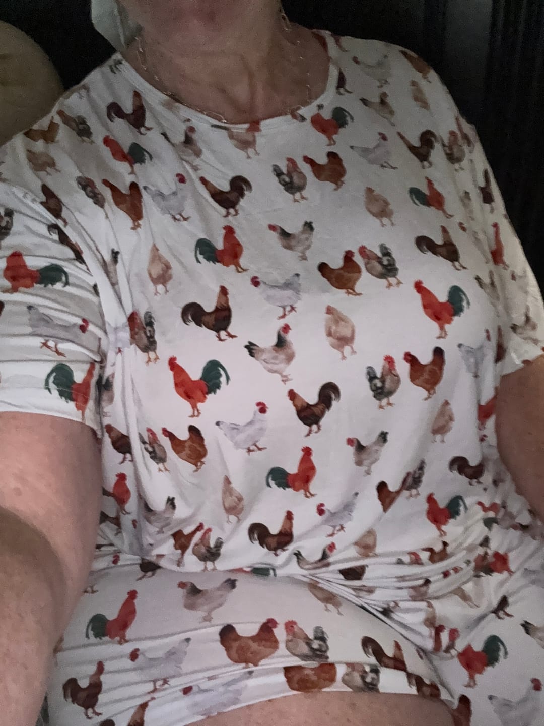 Customer photo review of Chicken Bamboo Pajama 2-Piece Set - Adult