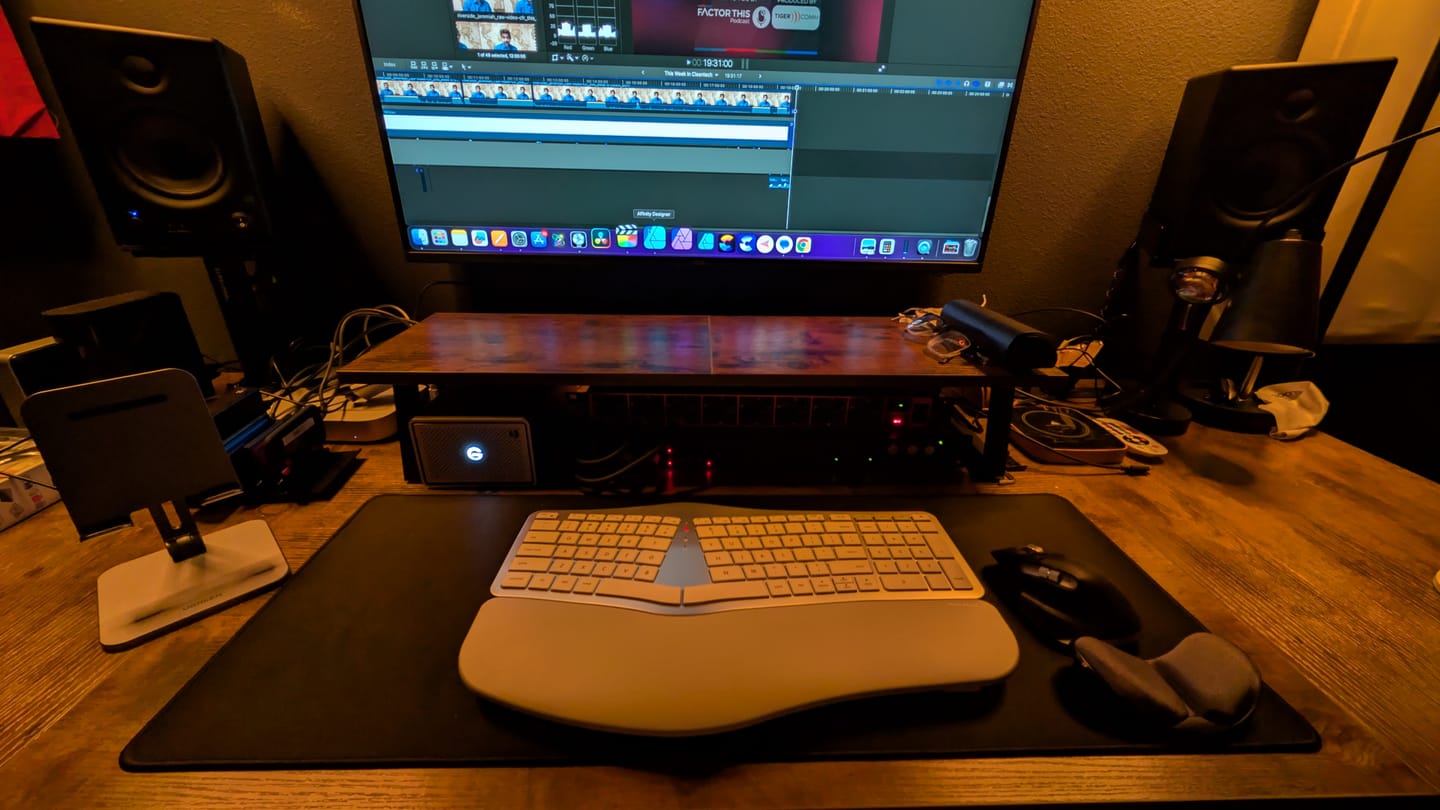 Customer photo review of Wireless Ergonomic Keyboard for Mac