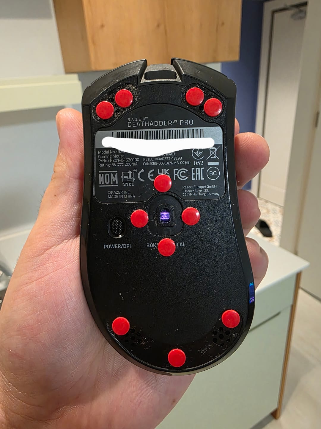 Customer photo review of X-Raypad Obsidian Mouse Skates