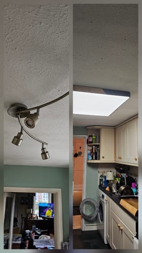 Customer photo review of Modern Rectangle LED Flush Mount Ceiling Light