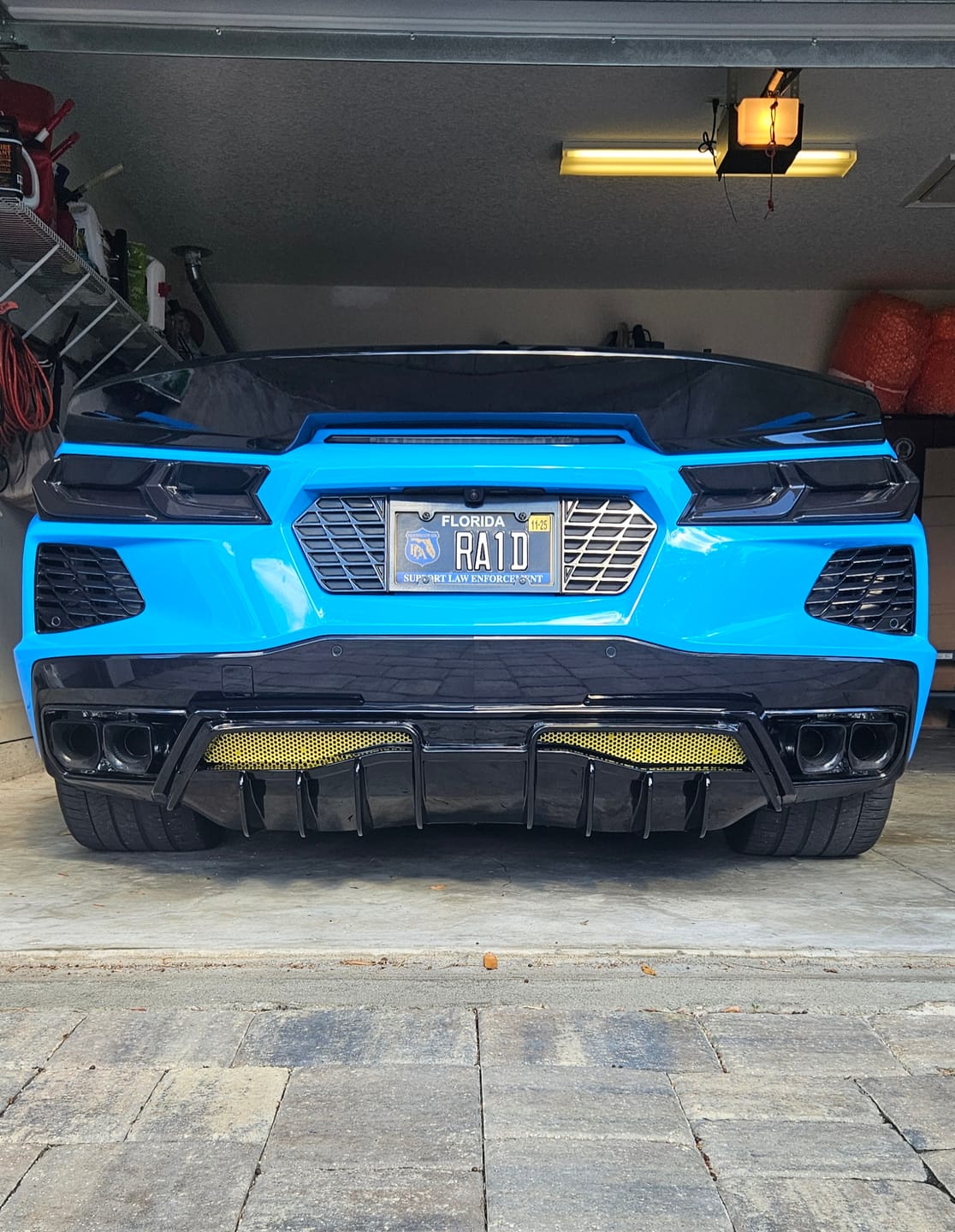 Customer photo review of Corvette C8 Rear Bumper Add-On Diffuser Splitter Lip