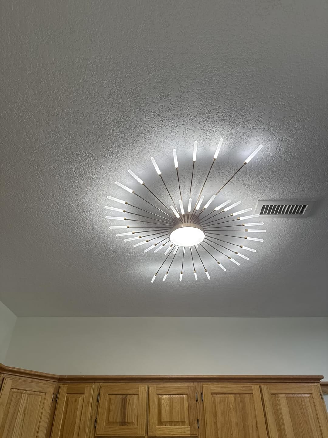 Customer photo review of WOMO Firework Sunburst Flush Mount Ceiling Light-WM1001